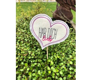 Stickserie ITH - 17 Blumenstecker Glückwünsche